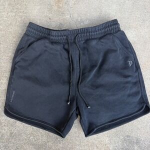 Primitive Skateboarding Mens Shorts Black Fleece Streetwear Vintage Y2K Large